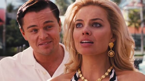 Belfort and Naomi in The Wolf of Wall Street