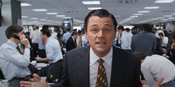 Belfort narrating in The Wolf Of Wall Street