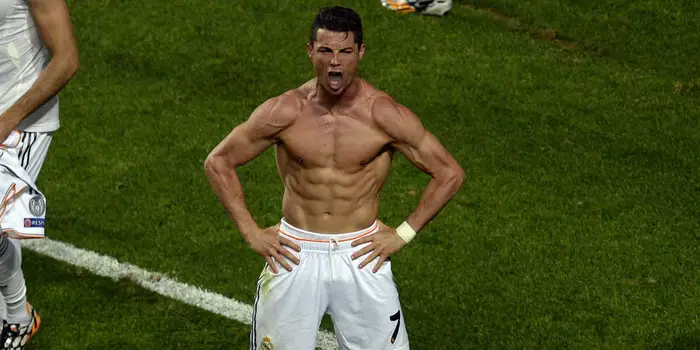 Ronaldo goes topless after Madrid seal their Champions League win over Atletico