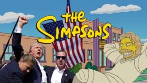 Donald Trump, Richard Branson, and The Simpsons logo